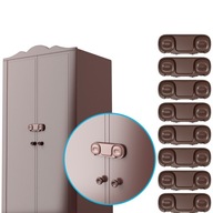 ZABEZPIECZENIE SZUFLAD SZAFEK DRZWI MEBLI BLOKADA ZABEZPIECZAJĄCA 8 sztuk