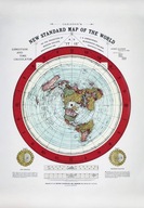Plochá zem Mapa sveta / Nový štandard máp of the world Gleason - 91x61cm