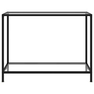 vidaXL Konzolový stolík, priehľadný, 100x35x75 cm, tvrdené sklo