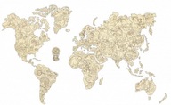 Mapa sveta s prvkami v tvare zvierat XL
