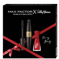 Max Factor False Lash Effect tusz do rzęs Black 13,1 ml + lakier do rzęs Sally Hansen