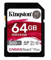 Karta SD KINGSTON REACT PLUS 64GB 300/260 MB/s V90