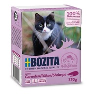 BOZITA - Mięsne kawałki z krewetkami w sosie dla kota 370g