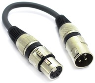 ADAPTER PRZEJŚCIÓWKA WTYK XLR 3 PIN MĘSKI NA XLR 5 PIN ŻEŃSKI DMX VITALCO