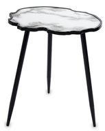 Moderný čierny stolík stolová doska imitujúca mramor