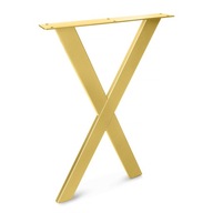 2 x kovová noha k stolu stola X 50x72 zlatá