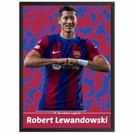 Robert Lewandowski Barcelona Plagát Obrázok s futbalistom v rámčeku Darček