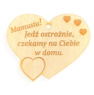 FA SZÍV MEDÁL AUTÓ VEZESS ÓVATOSAN AJÁNDÉK GRAVÍROZÁS