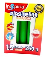 Plastelina zielona 15 lasek 250g