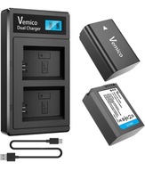 Vemico NP-FW50 sada 2 náhradných batérií 1200mAh pre Sony Alpha1200 mAh