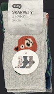 3x SOXO Ponožky detské ponožky medvedík zvieratká 37 39 darček