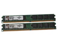 Pamięć DDR2 2GB 800MHz PC6400 Kingston 2x 1GB Dual Gwarancja