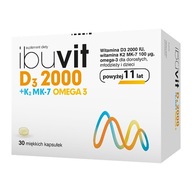Vitamín D3 2000 + K2 MK-7 Omega 3 Ibuvit - 30kaps