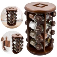 FŰSZERTARTÓ POLC FŰSZERTARTÓ ÁLLVÁNY RENDSZEREZŐ DOBOZ + FŰSZEREK 16 TÉGELY