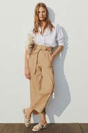 H&M Spodnie z talią paper bag z wiązaniem 32 XXS