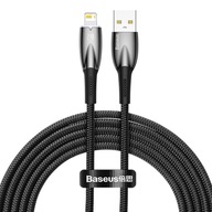 Kabel USB-A - Lightning 480Mbs 2.4A 2m czarny Baseus Glimmer