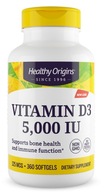 Healthy Origins Vitamín D3 5000 z lanolínu 360k