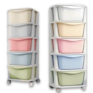 CoolStaff Műanyag Nagy Tároló Rendszerező Játékpolc 5 Fiók