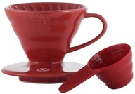 Driper Hario ceramiczny Drip V60-01 czerwony