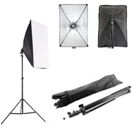 SOFTBOX ZESTAW DO FOTOGRAFII PRODUKTOWEJ BEZCIENIOWY 60x40CM + STATYW AG401