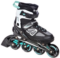 Rolki Regulowane RAVEN Advance Black/Mint 35-39 Kauczuk