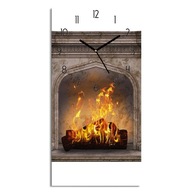 hodiny vertikálne Krb plameň tichý 30x60 dekoratívne