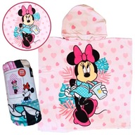 RĘCZNIK Z KAPTUREM MYSZKA MINNIE MOUSE PONCZO PONCHO 60 x 60cm DISNEY