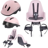 FOTELIK ROWEROWY GO MINI do 15kg + KASK XXS pink