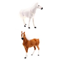 Realistyczne pluszowe zwierzęta Model figurka zabawka Home Decor prezent 2 sztuk/zestaw koń