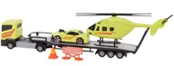 Teamsterz Street Machines Laweta pomocy drogowej + auto + helikopter żółte