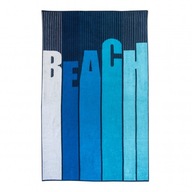 Veľká plážová osuška tmavo modrá Zwoltex 100x160 bavlna egyptská na pláž