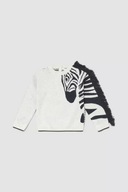 BlueZoo dievčenský sveter zebra strapce 4/5 rokov