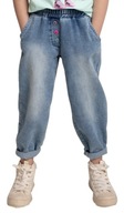 Džínsové nohavice široké typu boyfriend modré MaláMi 98/104