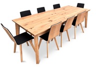 Rozkladací stôl Luis max 250/100+ 3x50cm vložka +8 stoličiek Luka