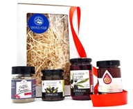 KARÁCSONYI AJÁNDÉKKOSÁR GÖRÖG termékek, névnapi, születésnapi szett