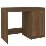 Písací stôl, hnedý dub, 100x50x76 cm, materiál drevo