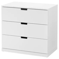 IKEA NORDLI Komoda 3 zásuvky biela 80x76 cm