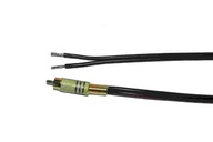 Kabel głośnikowy z wtykiem RCA 2x2,5mm czarny, 1m