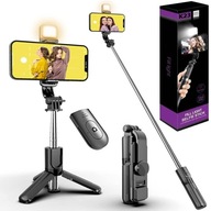 SELFIE-STICK KIJEK DO TELEFONU TRIPOD STATYW LED