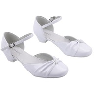 Buty komunijne dziewczęce białe balerinki
