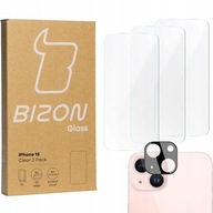 3x Szkło hartowane, ochronne + szkło na aparat, obiektyw BIZON do iPhone 15