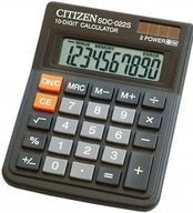 Kalkulator CITIZEN biurowy mały 10 cyfrowy czarny SDC022SR
