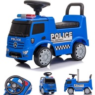 Pojazd jeździk dla dziecka na roczek pchacz Mercedes Antos Policja dźwięki