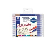 Kaligrafické popisovače "Calligraph Duo", sada, 12 farieb, 2,0/3,5 mm, obojs
