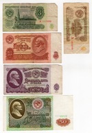 ZSRR 1-50 rubli 1961-1991 5 sztuk