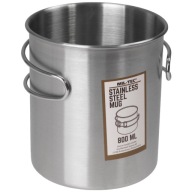 Rozsdamentes acél bögre drótfogantyúval MIL-TEC, 800 ml