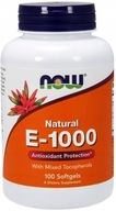 NOW Foods Vitamín E-1000 Tokoferoly 100 kapsúl