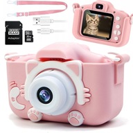 Digitálny fotoaparát HollaKids X5 Mačiatko ružové