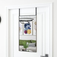 Lustro na drzwi, czarne, 40x80 cm, szkło i aluminium