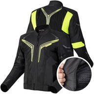 Kurtka motocyklowa tekstylna Ozone Flow Black/Fluo Yellow M